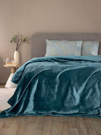 Κουβέρτα Fleece 220x240 LUCY PETROL Κουβέρτα Fleece 220x240 LUCY PETROL