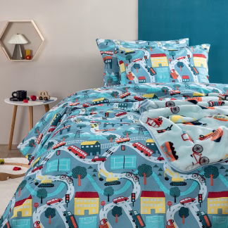 Palamaiki Σετ Μονά Σεντόνια My Kingdom 170x260 MK771 Χωρίς Λάστιχο