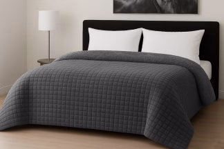 Κουβερτοπάπλωμα Flannel Comfort Μονό 160Χ220 700gsm RIB CUT Dark Grey