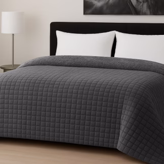 Κουβερτοπάπλωμα Le Blanc Flannel Comfort Μονό 160Χ220 700gsm RIB CUT Dark Grey Κουβερτοπάπλωμα Le Blanc Flannel Comfort Μονό 160Χ220 700gsm RIB CUT Dark Grey