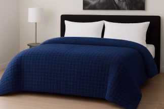 Κουβερτοπάπλωμα Flannel Comfort Υπέρδιπλο 220Χ240 700gsm RIB CUT Navy