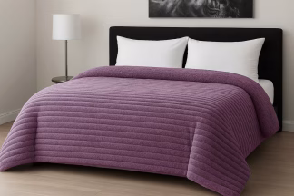 Κουβερτοπάπλωμα Flannel Comfort Υπέρδιπλο 220Χ240 700gsm RIB Lilac