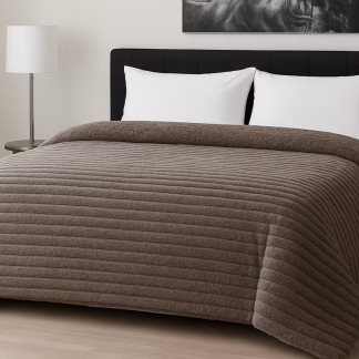 Κουβερτοπάπλωμα Le Blanc Flannel Comfort Υπέρδιπλο 220Χ240 700gsm RIB Moka