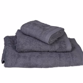 Πετσέτα ΚΟΜΒΟΣ Πεννιέ 500γρ/μ2 Γκρι Χειρός 30x50