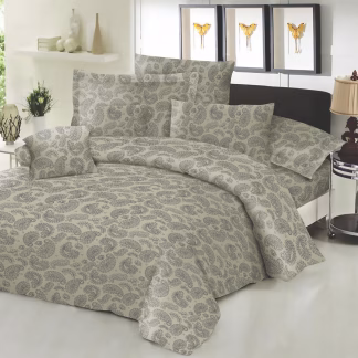 Σετ Σεντόνια ΚΟΜΒΟΣ Cotton Line Printed Lahor Beige Μονά με λάστιχο 100x200+22 Σετ Σεντόνια ΚΟΜΒΟΣ Cotton Line Printed Lahor Beige Μονά με λάστιχο 100x200+22