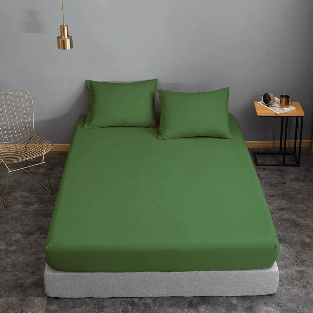 Σεντόνι Cotton Line Μονόχρωμο Army Green Μονό 160x240 Σεντόνι Cotton Line Μονόχρωμο Army Green Μονό 160x240