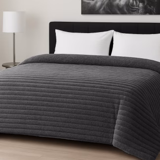 Κουβερτοπάπλωμα Le Blanc Flannel Comfort Διπλό 200Χ240 700gsm RIB Dark Grey Κουβερτοπάπλωμα Le Blanc Flannel Comfort Διπλό 200Χ240 700gsm RIB Dark Grey