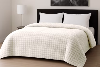 Κουβερτοπάπλωμα Flannel Comfort Διπλό 200Χ240 700gsm RIB CUT Ivory