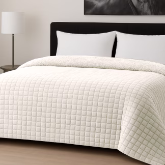 Κουβερτοπάπλωμα Le Blanc Flannel Comfort Διπλό 200Χ240 700gsm RIB CUT Ivory