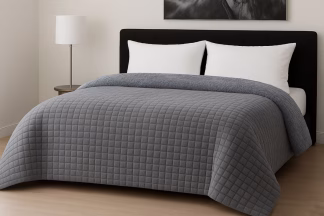 Κουβερτοπάπλωμα Flannel Comfort Σούπερ Υπέρδιπλο 260Χ240 700gsm RIB CUT Light Grey