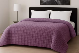 Κουβερτοπάπλωμα Flannel Comfort Σούπερ Υπέρδιπλο 260Χ240 700gsm RIB CUT Lilac