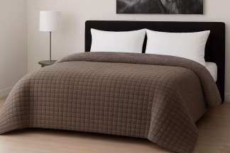Κουβερτοπάπλωμα Flannel Comfort Σούπερ Υπέρδιπλο 260Χ240 700gsm RIB CUT Moka
