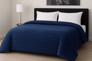 Κουβερτοπάπλωμα Flannel ComfortΣούπερ Υπέρδιπλο 260Χ240 700gsm RIB Navy