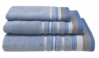 Πετσέτα Satin Stripe Πεννιέ 450γρ/m2 100% Cotton Χειρός Light Blue 30x50 Πετσέτα Satin Stripe Πεννιέ 450γρ/m2 100% Cotton Χειρός Light Blue 30x50