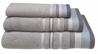Πετσέτα Satin Stripe Πεννιέ 450γρ/m2 100% Cotton Σώματος Grey 70x140 Πετσέτα Satin Stripe Πεννιέ 450γρ/m2 100% Cotton Σώματος Grey 70x140