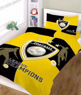 Σετ σεντόνια champions YELLOW BLACK μονά 160x240