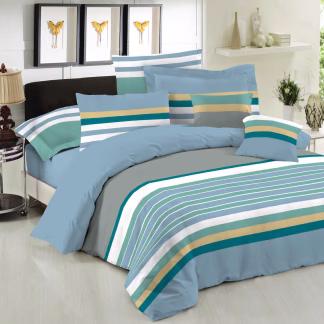 Σετ Κουβερλί Le Blanc Premium Cotton 100% Nevada Blue Μονό 160x240 Σετ Κουβερλί Le Blanc Premium Cotton 100% Nevada Blue Μονό 160x240