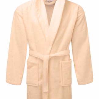 Μπουρνούζι ΚΟΜΒΟΣ Πετσετέ με κουκούλα 420gr/m2  Light Pink Large