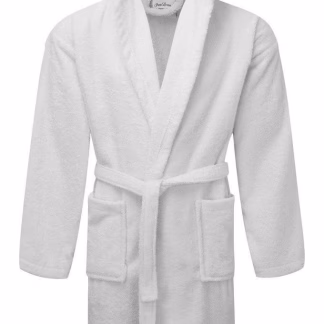 Μπουρνούζι ΚΟΜΒΟΣ Πετσετέ με κουκούλα 400gr/m2 100% Cotton  White Extra Large