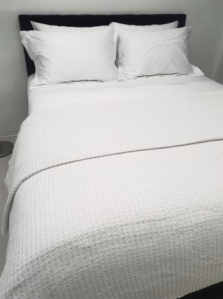 Κουβέρτα Υφαντή Βαμβακερή Ινδίας White - White Μονή 170x250 Κουβέρτα Υφαντή Βαμβακερή Ινδίας White - White Μονή 170x250