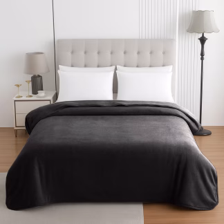 Κουβέρτα Le Blanc Βελουτέ 550gr Μονή 160x220 Anthraces Κουβέρτα Le Blanc Βελουτέ 550gr Μονή 160x220 Anthraces