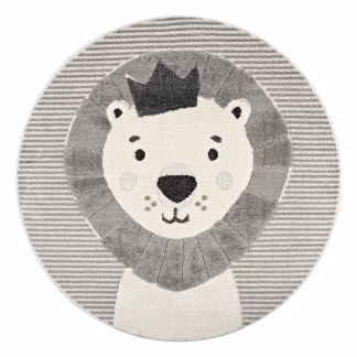 Ροτόντα Loop Art 9556 133x133 Grey White Γκρι Λευκό