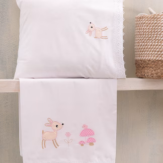 Rythmos Floppy Ροζ - Σετ Σεντονια Βρεφικα 3 Τεμ. Kenthma 100X160