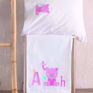 Rythmos Arthur Ροζ - Σετ Σεντονια Βρεφικα 3 Τεμ. Kenthma 100X160