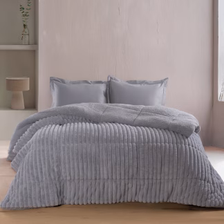 Rythmos Butter Γκρι Ανοιχτο - Κουβερτοπαπλωμα Υπερδιπλο (220Χ240)