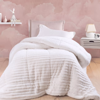 Rythmos Butter Λευκο - Παιδικο Κουβερτοπαπλωμα Ημιδιπλο (160Χ220)