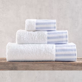 Rythmos Eloise Γαλαζιο - Σετ Πετσετεσ 3Τεμ. Σετ 3 Τεμαχιων (30X50, 50X90, 80X150) Συσκευασια Σακουλασ