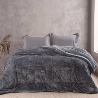 Rythmos Etoile Γκρι - Κουβερτοπαπλωμα Ημιδιπλο (160Χ220)