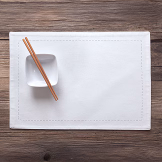 Rythmos Inez - Τραπεζομαντηλο Me Αζουρ Λευκο Σουπλα (30X50)