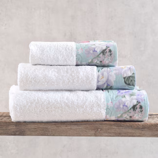 Rythmos Margo Λευκο - Σετ Πετσετεσ 3Τεμ. Σετ 3 Τεμαχιων (30X50, 50X90, 80X150) Συσκευασια Κουτιου