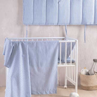 Rythmos Motiv Μπλε Σκουρο - Σετ Παπλωματοθηκη Βρεφικη 2 Τεμ. 110Χ160