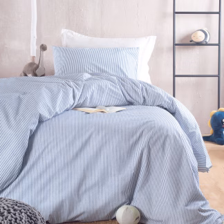 Rythmos Motiv Μπλε Σκουρο - Σετ Σεντονια Παιδικα 3 Τεμ. Ημιδιπλο Με Λαστιχο (160X260, 105X205+25)