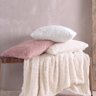 Rythmos Snug Μπεζ - Κουβερτα/Ριχταρι Καναπε Μαξιλαρι Με Γεμιση (50Χ50)