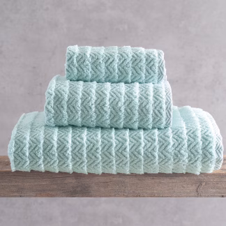 Rythmos Thiva - Πετσετα 100% Βαμβακι Zero Twist 500Gr Βεραμαν Σετ 5 Τεμαχιων (2 30X50, 2 50X90, 1 70X140) Σε Σακουλα