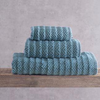 Rythmos Thiva - Πετσετα 100% Βαμβακι Zero Twist 500Gr Πετρολ Σετ 3 Τεμαχιων (30X50, 50X90, 70X140) Σε Σακουλα