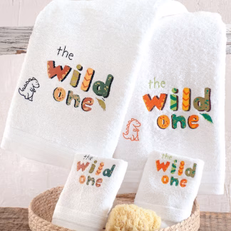 Rythmos Wild Baby Πρασινο - Σετ Πετσετεσ 2 Τεμ. Σετ 2 Τεμαχια (30X50 70X140) Πορτοκαλι