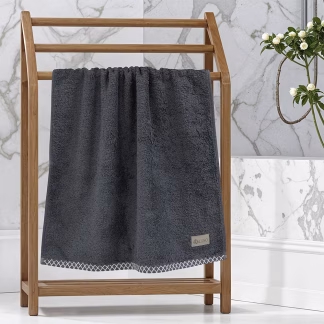 LINO Πετσέτα Προσώπου (50x90) Marley Ανθρακί