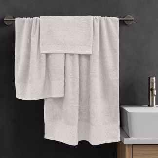 LINO Σετ πετσέτες 3τμχ (30x50,50x90,70x140) Serapha Εκρού