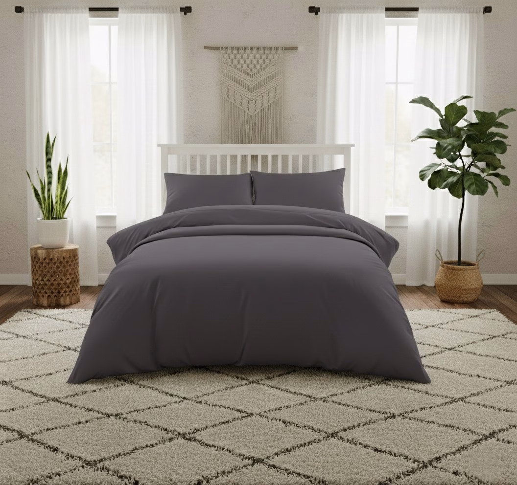 Παπλωματοθηκη Υπερδιπλη 225χ245 Lavish Satin Dark Grey Παπλωματοθηκη Υπερδιπλη 225χ245 Lavish Satin Dark Grey