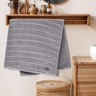 LINO Πετσέτα Προσώπου (50x100) Loomline Γκρι