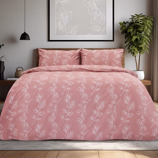 LINO Σετ Σεντόνια Υπέρδιπλα με Λάστιχο (165x200+32) Dejar Ροζ