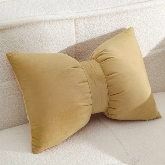Διακοσμητικό μαξιλάρι Bow Mustard (50×35)