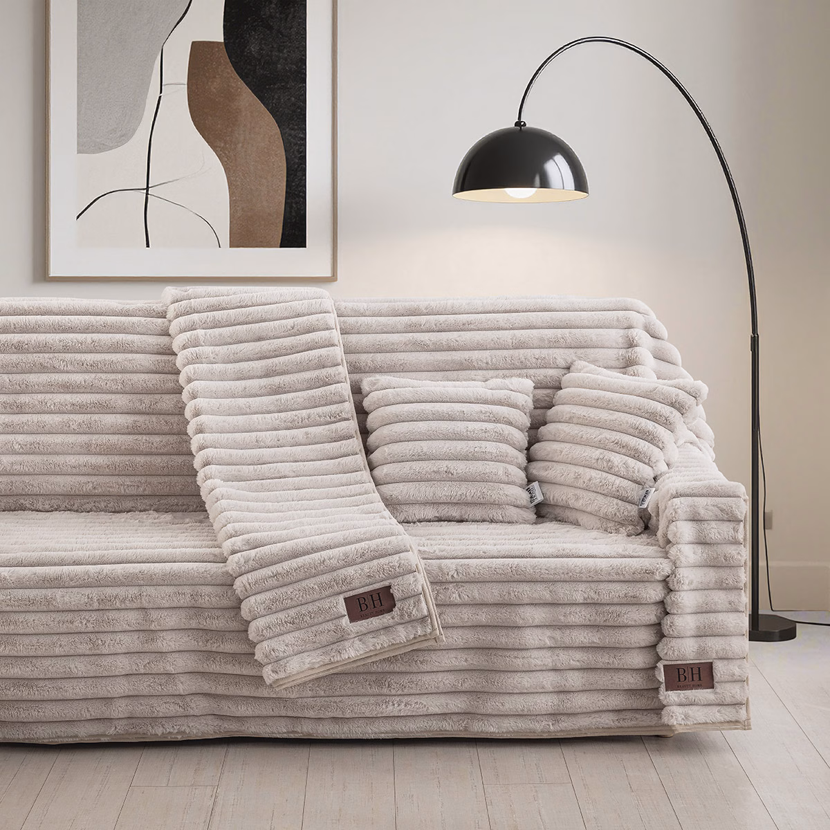 Γούνινο Ριχτάρι Διθέσιο Stripe Art 8725 180x250 Μπεζ Γούνινο Ριχτάρι Διθέσιο Stripe Art 8725 180x250 Μπεζ