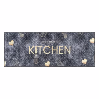 Πατάκι Κουζίνας Art 9076 60x160 Μαύρο