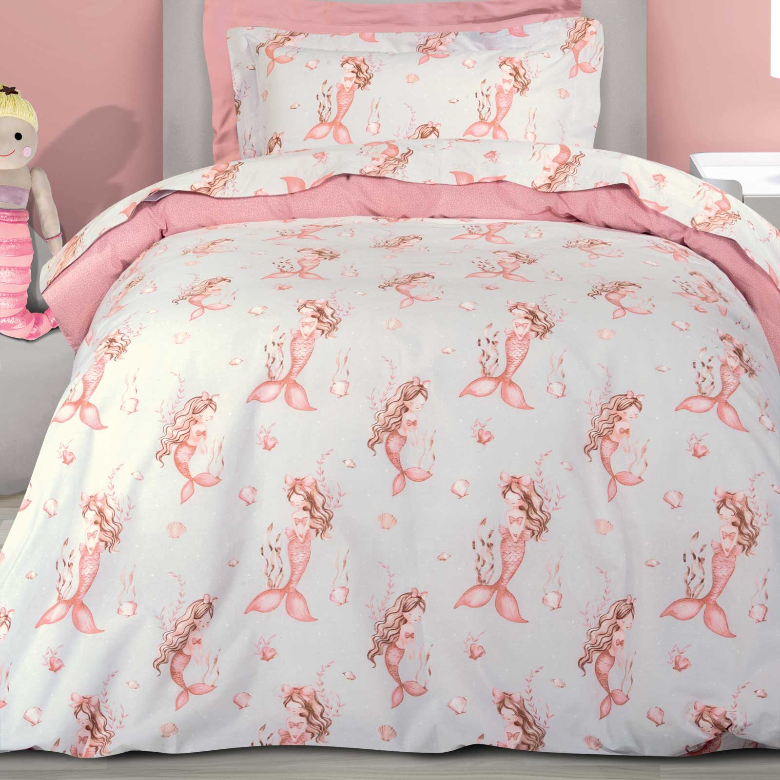 Σετ Σεντονια Μονα Essential 8853 Grey, Pink Σετ Σεντονια Μονα Essential 8853 Grey, Pink