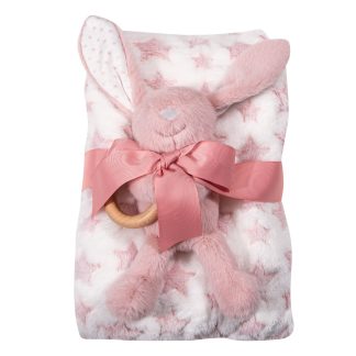 Κουβερτα Fleece Αγκαλιας Essential 8845 Pink, White